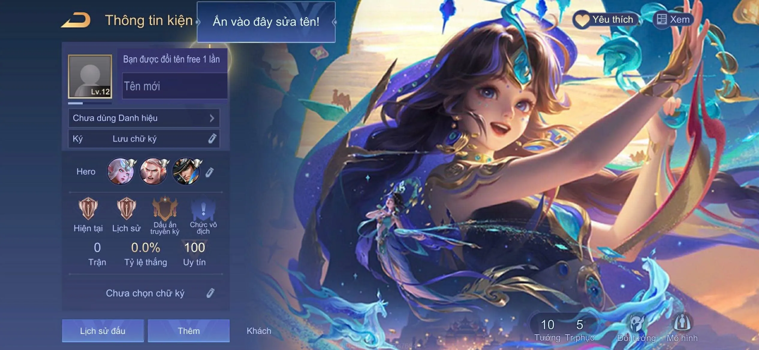 Bán Acc Reg Dolia Mã Khởi Thiên Ca giá rẻ | shoplienquan