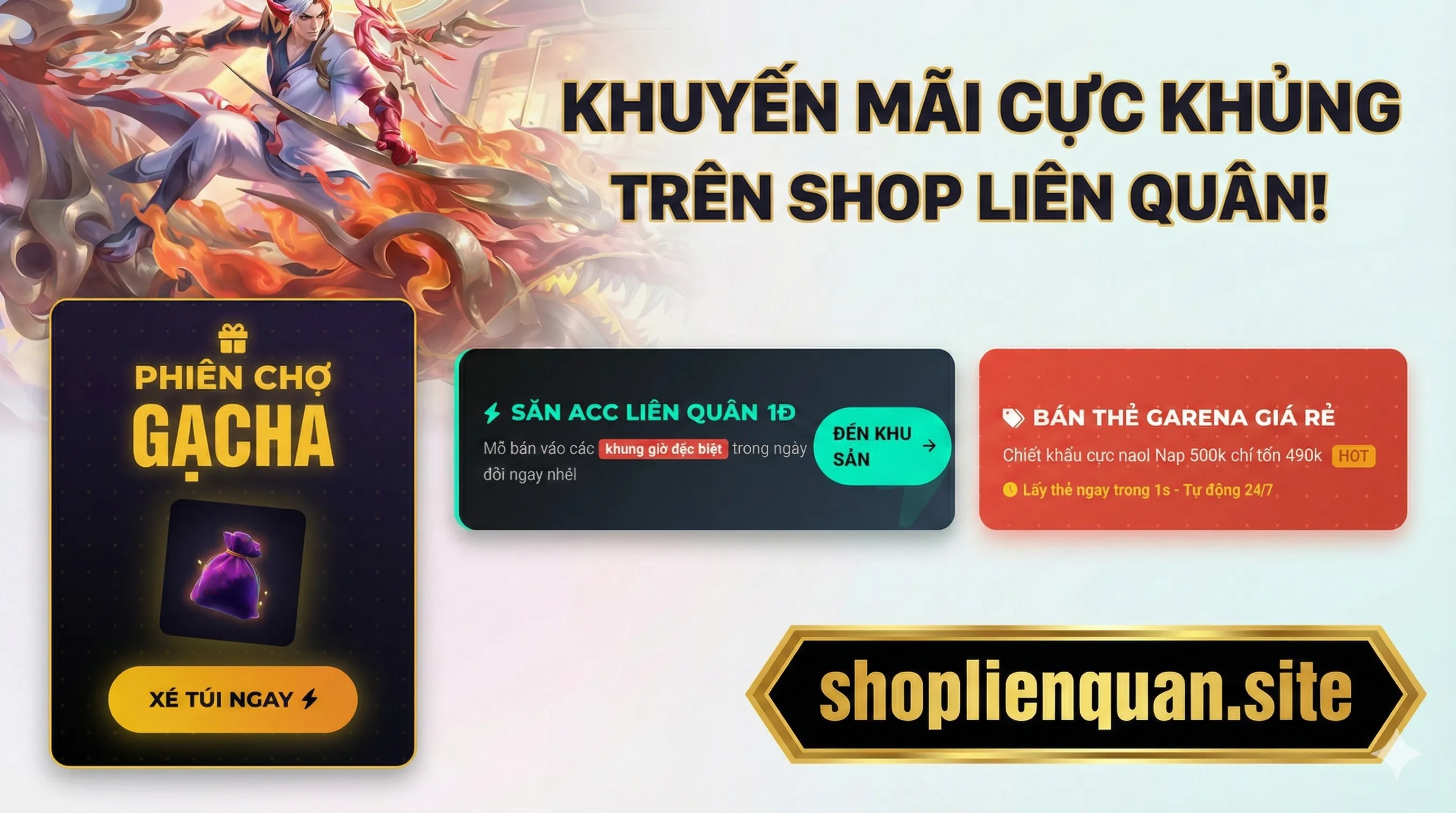 Banner Khuyến Mãi ShopLienQuan