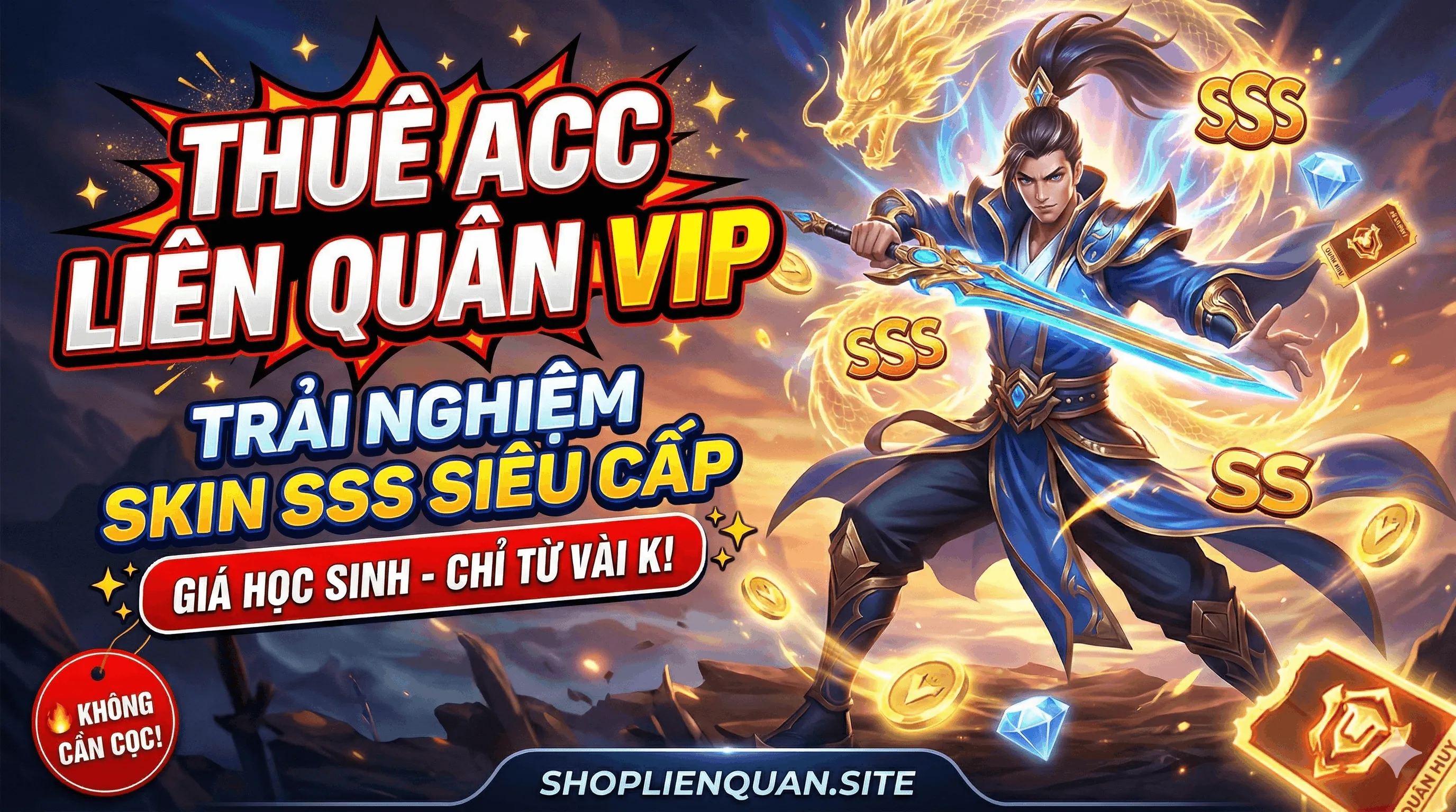 Dịch Vụ Thuê Acc Liên Quân VIP: Trải Nghiệm Skin Hiếm Siêu Cấp - Giá Học Sinh
