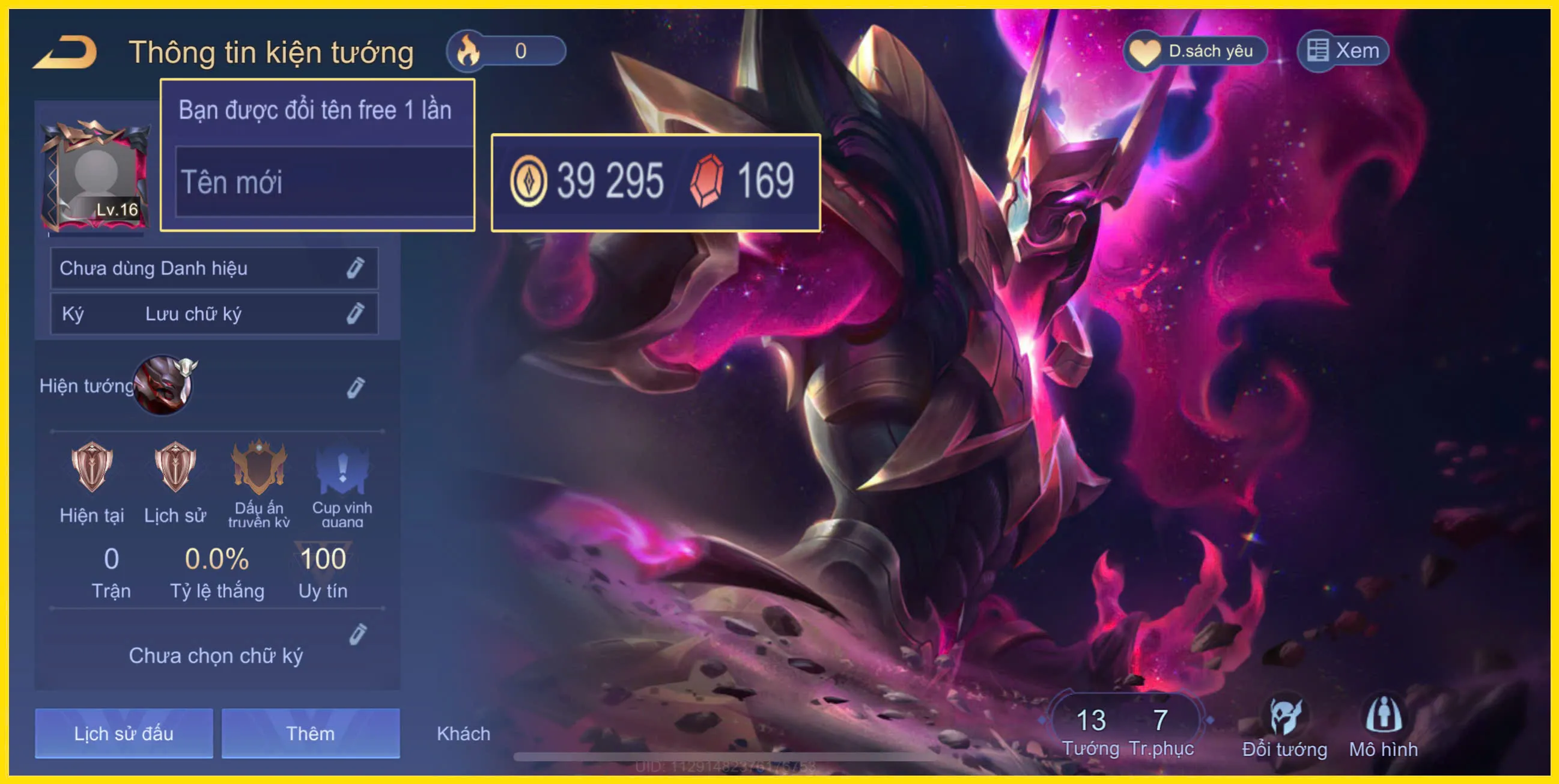 Acc Liên Quân có Hayate Tử thần vũ trụ trắng thông tin giá rẻ