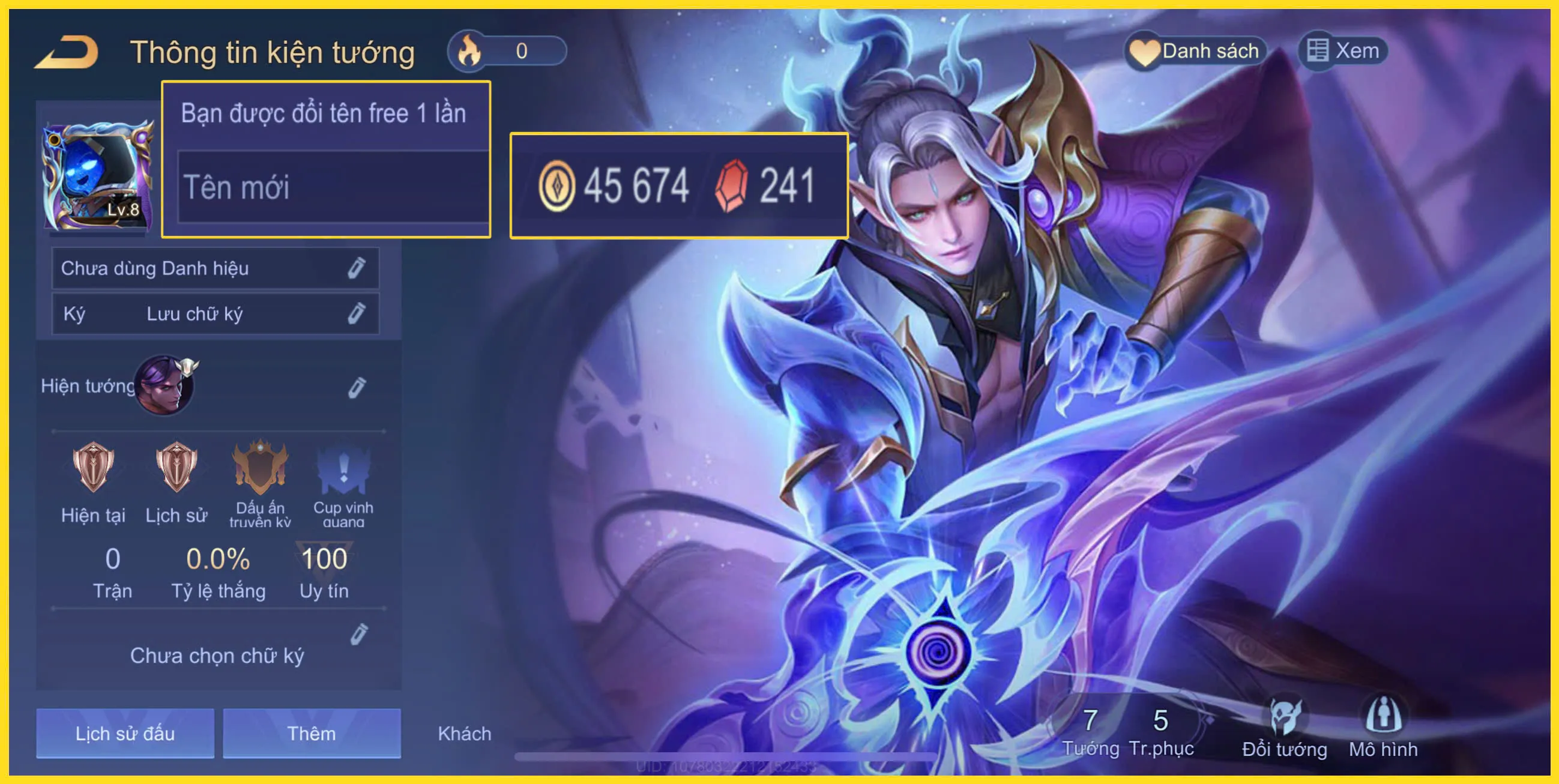 Acc Liên Quân có Quillen Nghịch thiên long đế trắng thông tin giá rẻ