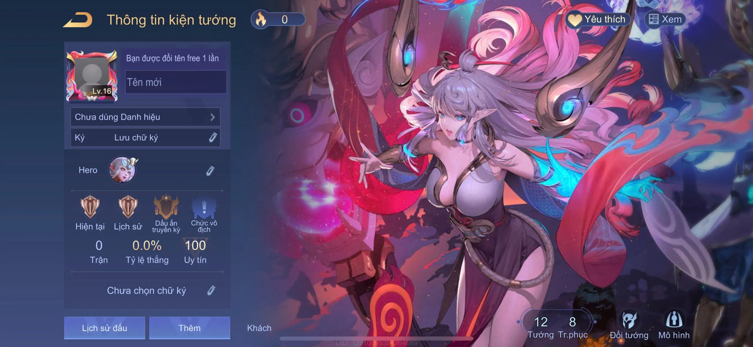 Acc Liên Quân có Tel'Annas Tân niên vệ thần trắng thông tin giá rẻ