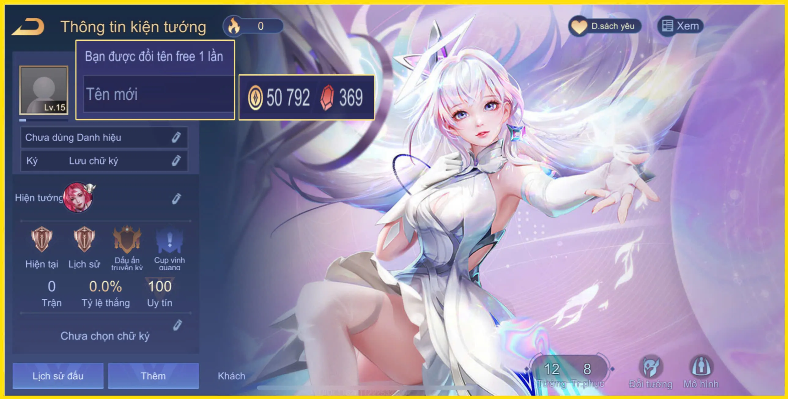 Chi tiết Acc Liên Quân Acc Liên Quân có Điêu Thuyền WaVe trắng thông tin giá rẻ - Giá rẻ