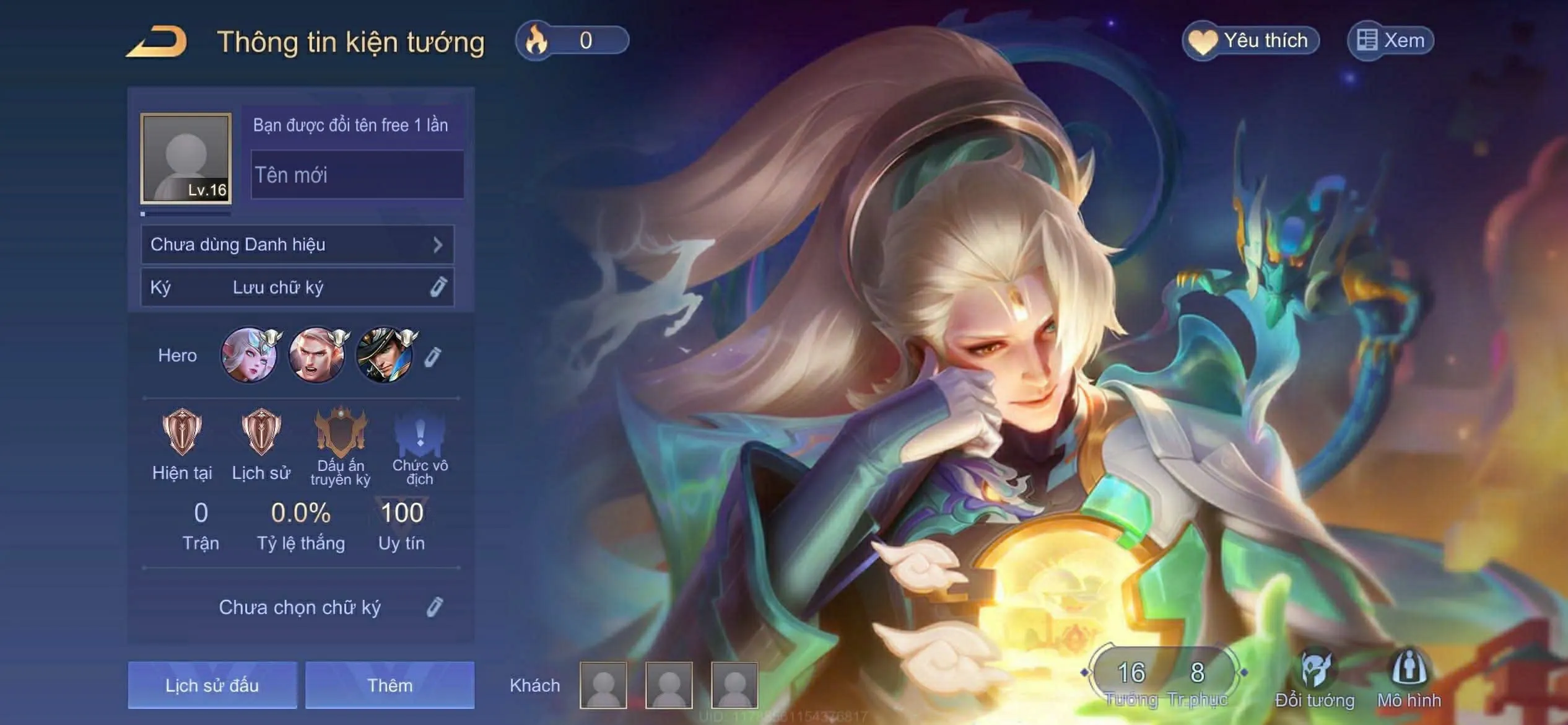 Chi tiết Acc Liên Quân Acc Liên Quân có Hayate Tu Di Thánh Đế trắng thông tin giá rẻ - Giá rẻ