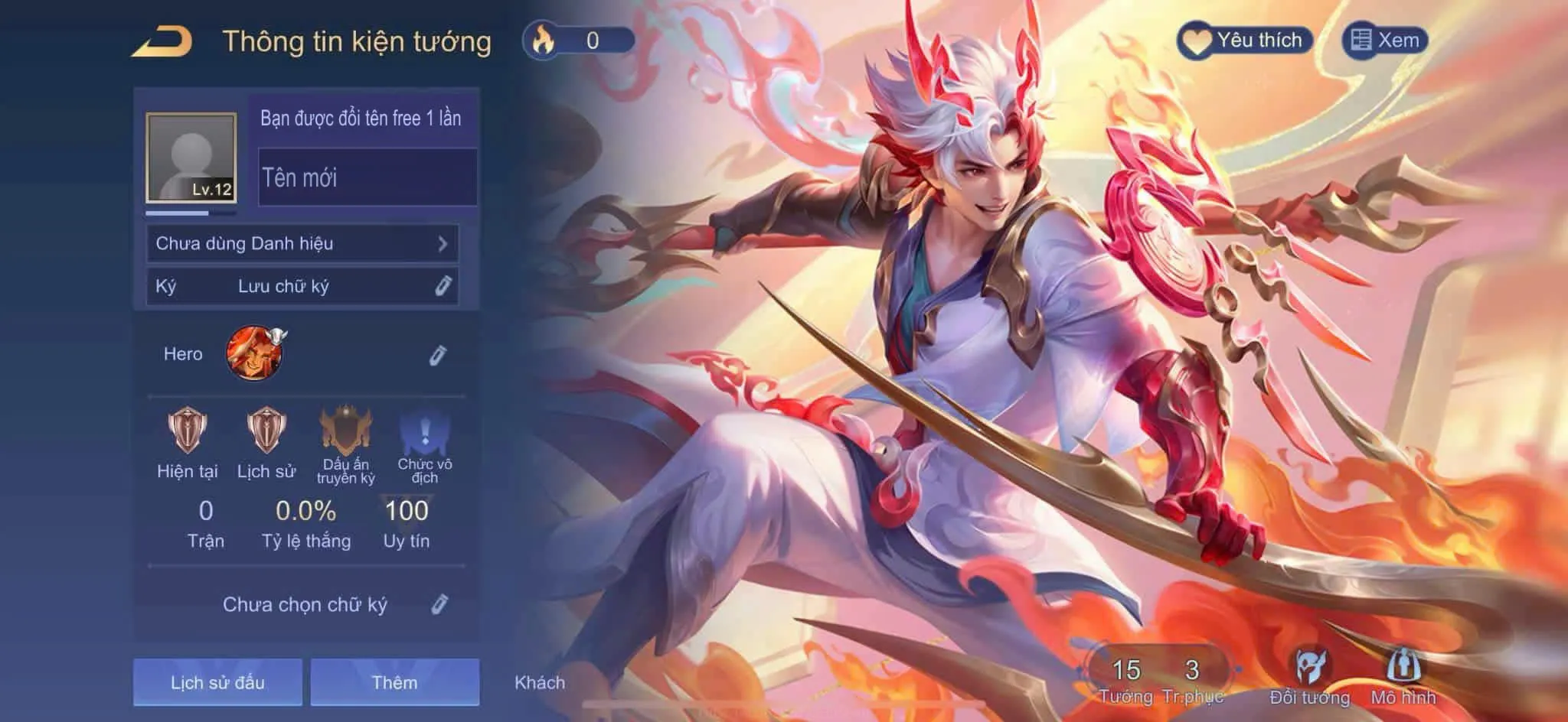 Acc Liên Quân có Bijan Kình thiên Long Kỵ trắng thông tin giá rẻ