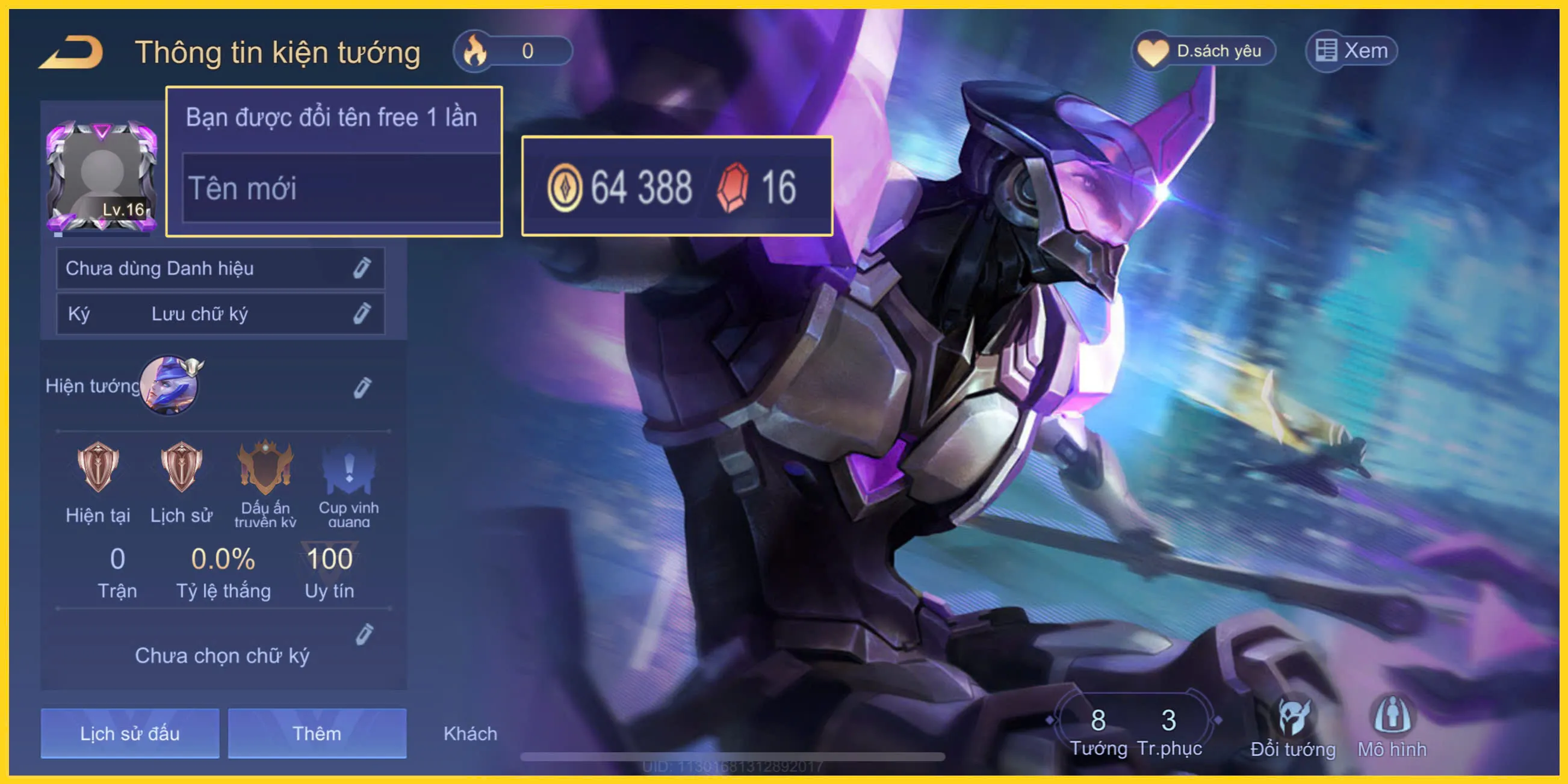 Chi tiết Acc Liên Quân Acc Liên Quân có Zephys Siêu việt trắng thông tin giá rẻ - Giá rẻ