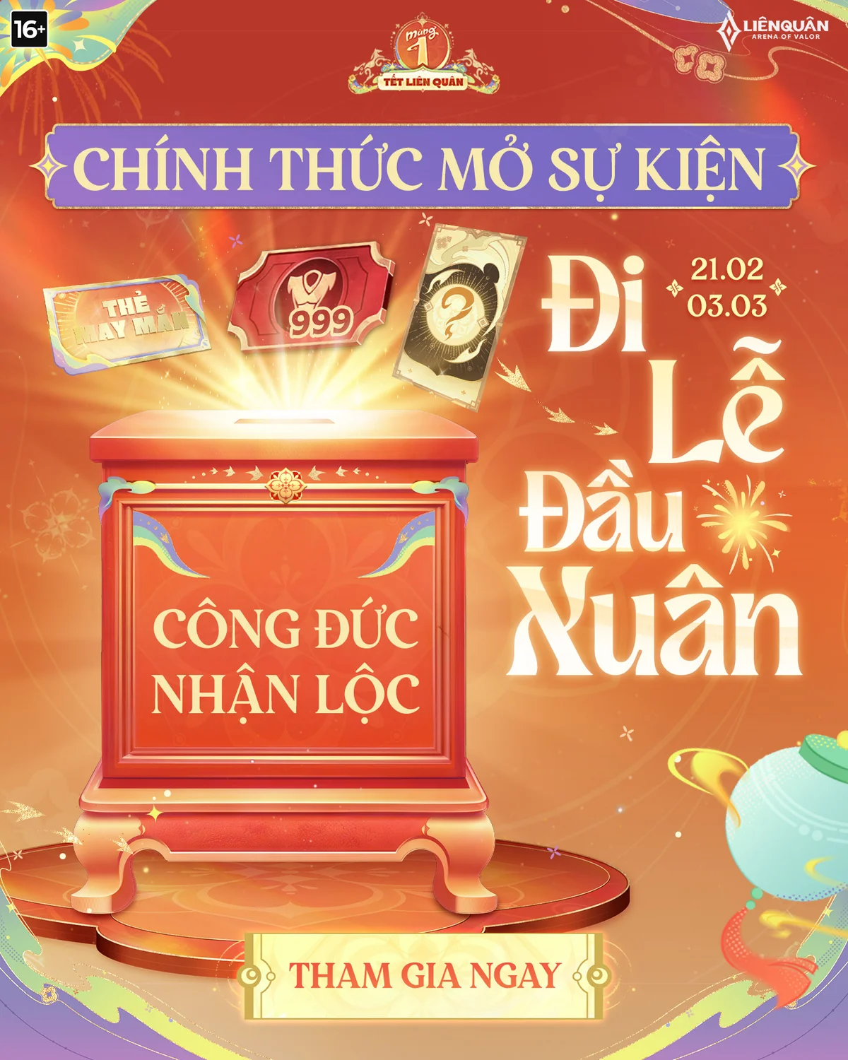 Hướng Dẫn Chi Tiết Sự Kiện Đi Lễ Đầu Xuân Liên Quân: Nhận Thẻ Giảm Giá 999 Quân Huy & Rinh 88.888 QH