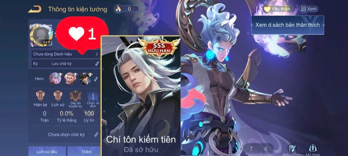 tulen chi tôn thần kiếm giá 1đ - Bán tài khoản Liên Quân giá rẻ